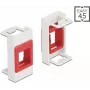 Keystone laikiklis DeLOCK Easy 45 moduliui 22,5 x 45 mm baltas raudonas