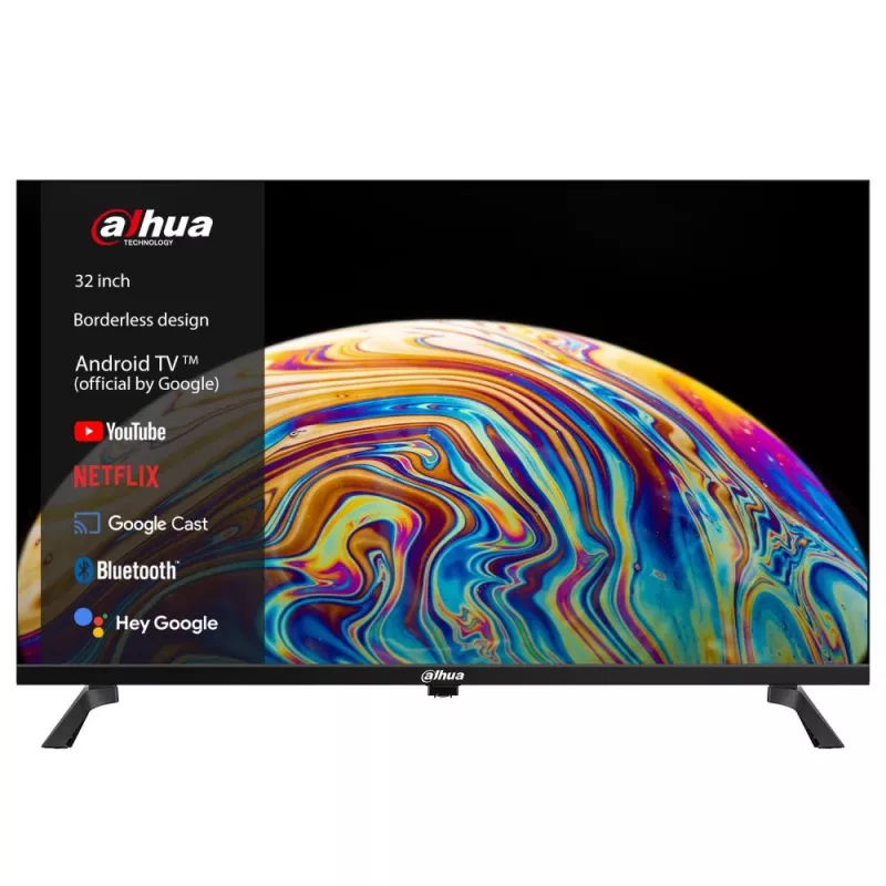 Televizorius DAHUA DHI-LTV32-SD100 31,5 colio HD LED Smart TV 1366×768, Android 11, Wi‑Fi, 2×HDMI, VESA 200×200