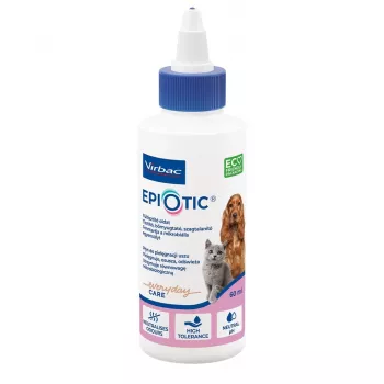 Ausų valymo tirpalas VIRBAC EPI-OTIC S-I-S šunims ir katėms 60 ml
