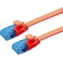 VALUE Patch Cable Cat.6A (Class EA) UTP, itin plokščias, raudonas, 2 m (21.99.2022)