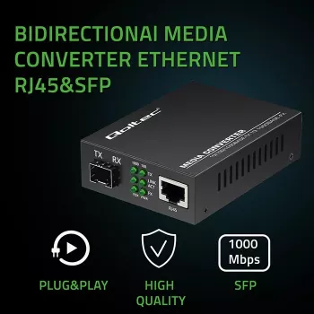 QOLTEC Media Converter SWITCH Ethernet 1x RJ45 1x SFP