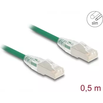 DeLOCK RJ45 Cat.6A tinklo kabelis 0,5 m žalias