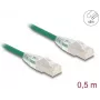 DeLOCK RJ45 Cat.6A tinklo kabelis 0,5 m žalias