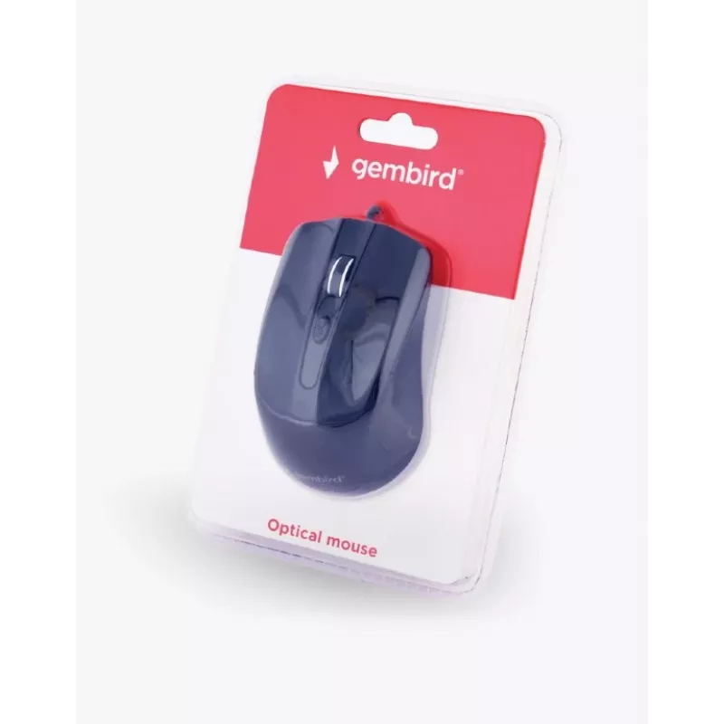 Gembird MUS-4B-01 pelė, ambidekstrinė, USB Type-A, optinė, 1200 DPI