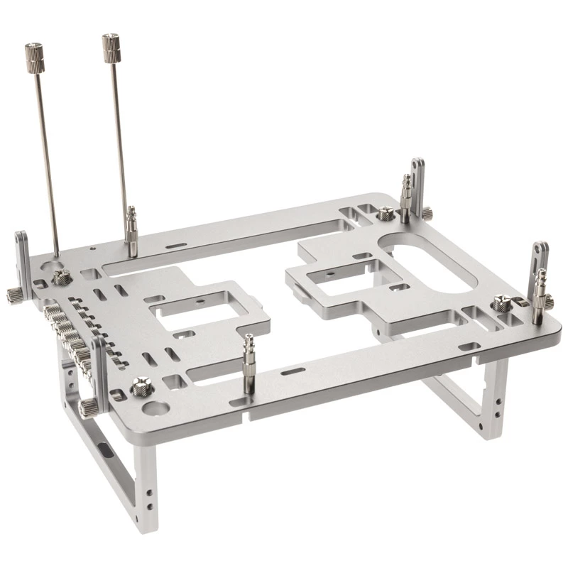 Mini benchtable korpusas Streacom BC1 Mini V2 sidabrinis – kompaktiškas atviro rėmo stendas