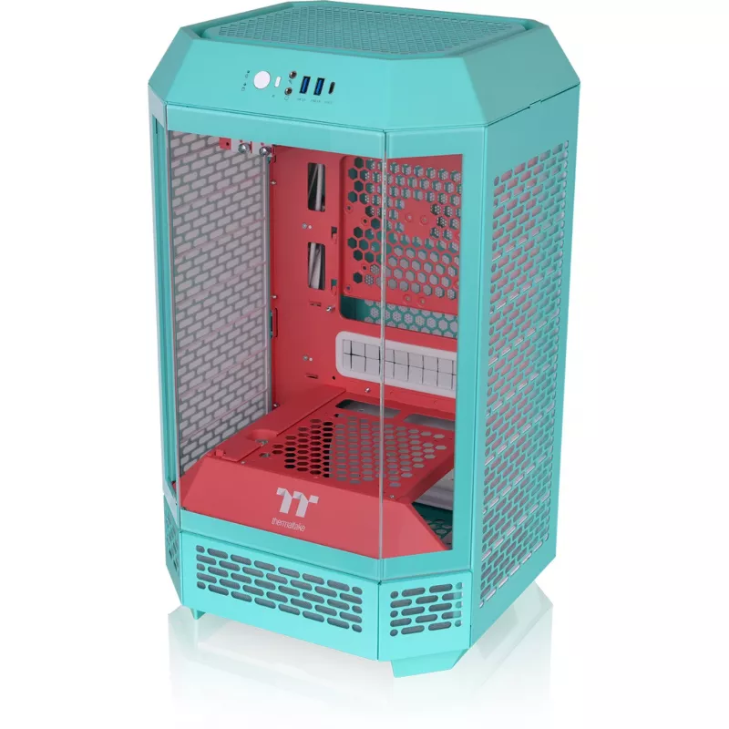 Thermaltake The Tower 250 Mini Tower korpusas mėtų/braškių spalvos, grūdintas stiklas