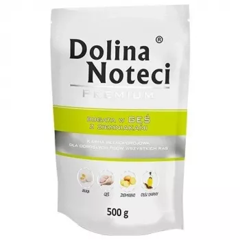 DOLINA NOTECI Premium šlapias ėdalas šunims su žąsiena ir bulvėmis - 500 g