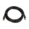 LAN pataisas Extralink Cat5e FTP 5 m, variniai vytos poros, RJ-45–RJ-45, juodas