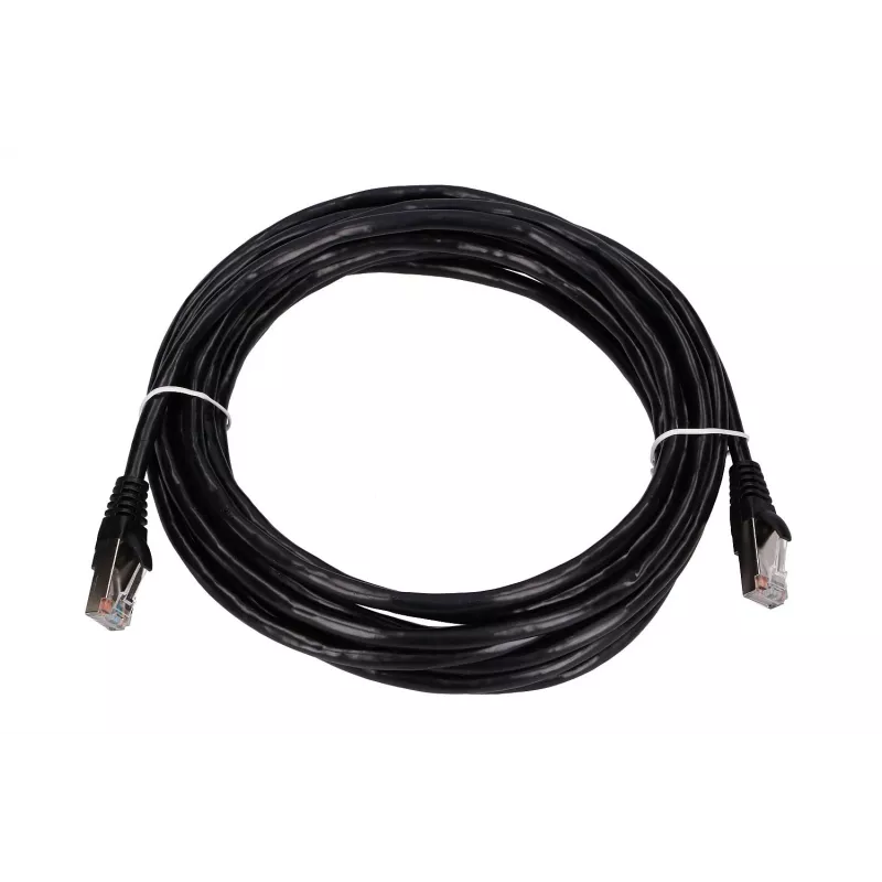 LAN pataisas Extralink Cat5e FTP 5 m, variniai vytos poros, RJ-45–RJ-45, juodas