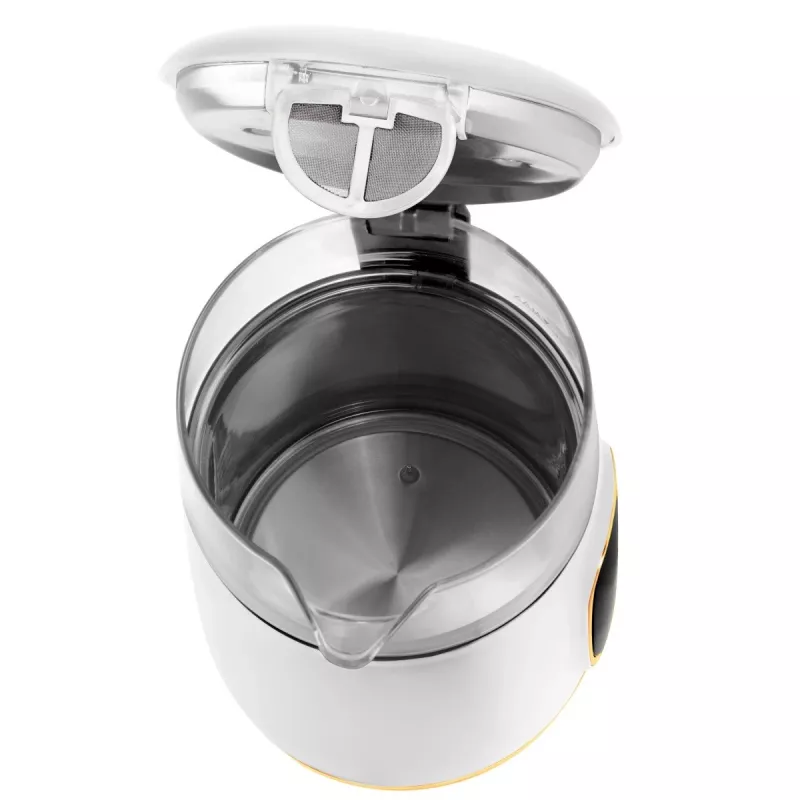 Elektrinis virdulys Adler AD 1305WG – 1,7 l, 2200 W, stiklas/plastikas, baltas/auksinis/permatomas