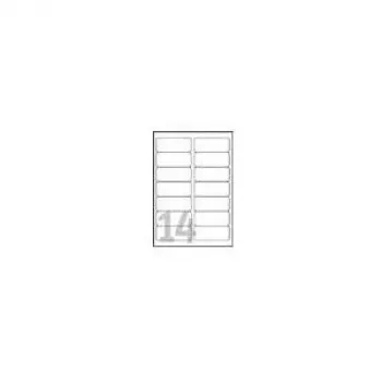 Avery etiketės – poliesteris – skaidrios – 99,1 x 38,1 mm – 350 etikečių (25 lapų x 14) L7563-25