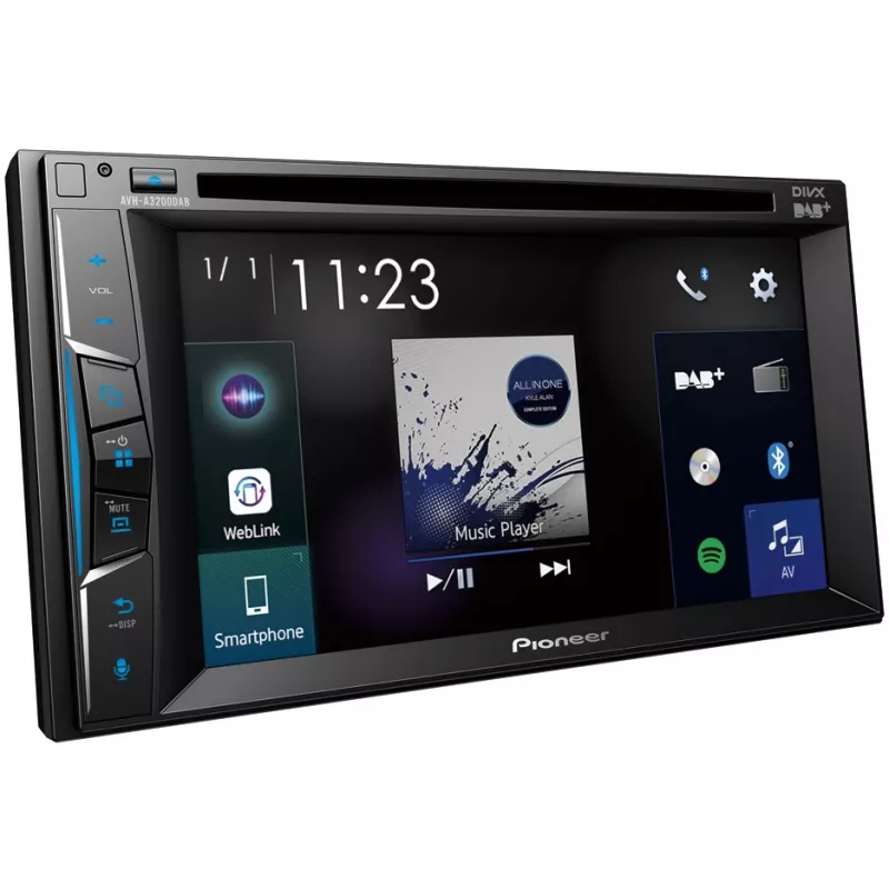 Automobilinis medijos imtuvas Pioneer AVH-A3200DAB juodas