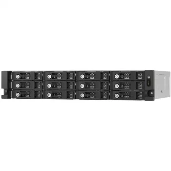 QNAP - Festplatten-Array - 12 Schächte (SATA-600) - SAS 12Gb/s (extern) - Rack - einbaufähig - 2U (TL-R1200PES-RP)