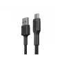 USB 2.0 kabelis Green Cell KABGC23, USB A į Micro-USB B, 0,3 m, juodas