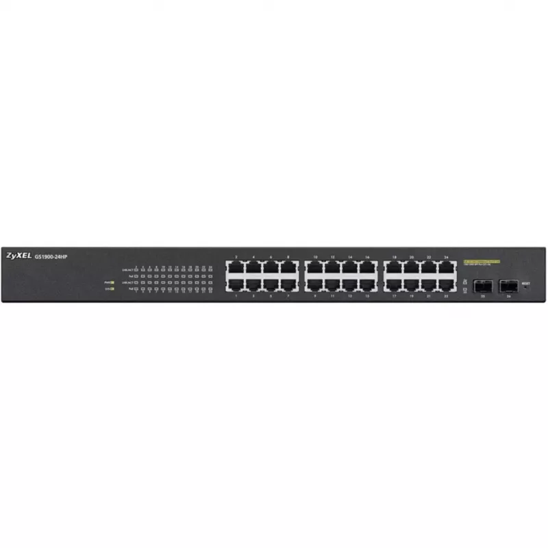Zyxel GS1900-24HP valdomas Gigabit Ethernet (10/100/1000) 1U juodas