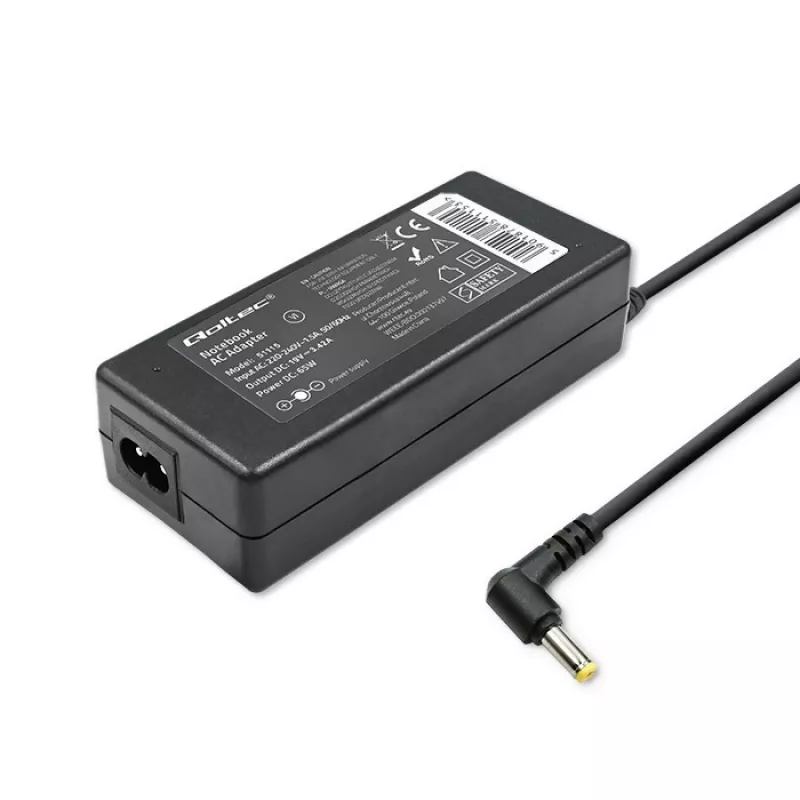 Maitinimo adapteris / keitiklis Qoltec 51115, 65 W, juodas