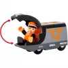 BRIO keleivinis traukinys 63604700 oranžinis-juodas, medinis žaislinis traukinukas, suderinamas su BRIO bėgiais