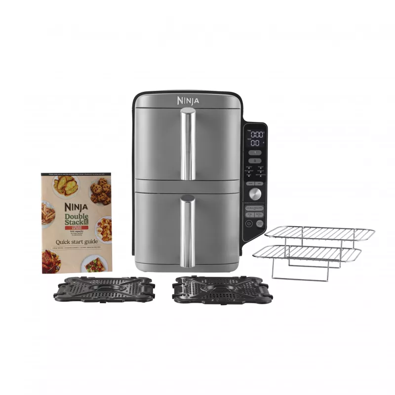 Kepimo krosnelė Ninja SL400EU Dviguba 9,5 L 2470 W Karšto oro gruzdintuvė Juoda, Pilka
