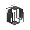 Sieninis tinklo stovas LANBERG WF01-6618-10B, 18U, 600×600×907 mm, juodas, 60 kg
