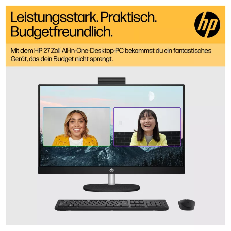 HP 27-cr0471ng All-in-One kompiuteris – Ryzen 7 7730U, 16 GB RAM, 512 GB SSD, Full HD