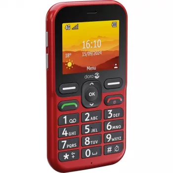Doro Leva L10 4G, didelių mygtukų telefonas, raudonas (380571)