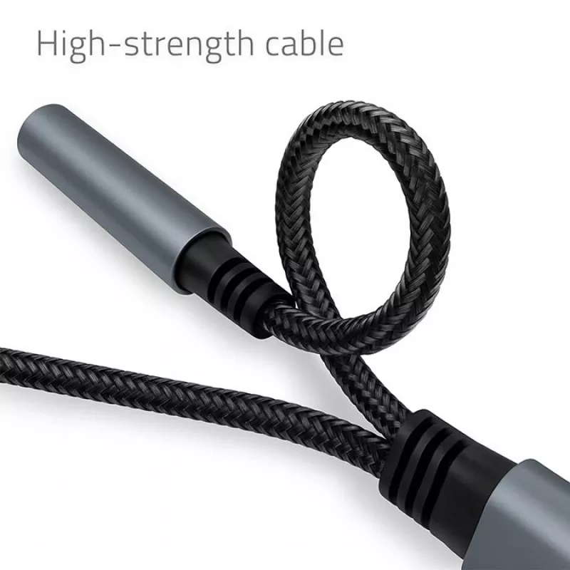Adapteris 2v1 USB-C į USB-C ir 3,5 mm lizdą PD 15W
