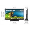 Toshiba 43UV3F63DG 43 colių LED televizorius su 4K raiška