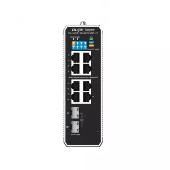 Valdomas L2 Gigabit Ethernet (10/100/1000) PoE komutatorius Ruijie Networks RG-NIS2100, juodas, nerūdijantis plienas