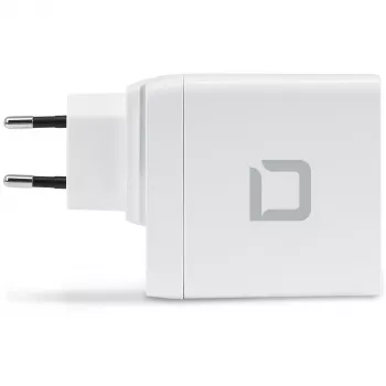 DICOTA D31983 Mobiliojo įrenginio ir nešiojamojo kompiuterio įkroviklis, baltas, 100W, greitasis įkrovimas, GaN