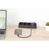 Maitinimo juosta DIGITUS 3 kištukiniai lizdai su 2×USB-A ir 1×USB-C, 1,5 m laidas, juoda
