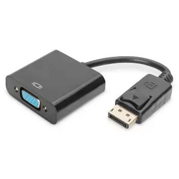 Assmann DisplayPort adapterio laidas. DP - HD15 M/F. 0,15 m su užraktu. Suderinamas su DP 1.1. UL. juodas, be ekranavimo. 32AWG (AK-340410-001-S)
