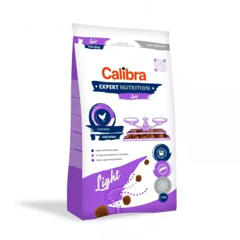 Sausas šunų ėdalas Calibra Expert Nutrition Light 2 kg – mažai kalorijų, vištiena, pilnavertis pašaras, 23% baltymų, 10% riebalų