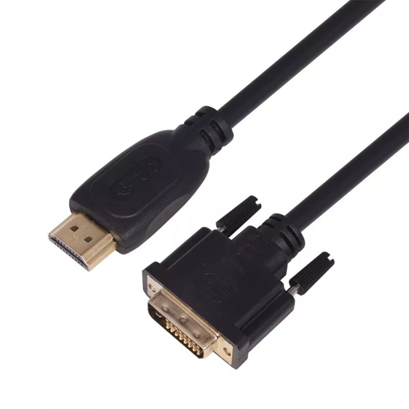 TB HDMI-DVI laidas 1,8 m, auksuotas pintas, DVI 24+1