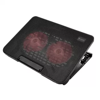 Aušinimo stovas nešiojamam kompiuteriui SAVIO COS-02, 2 ventiliatoriai po 14 cm, USB maitinimas, tinka iki 17,3 colio, juodas