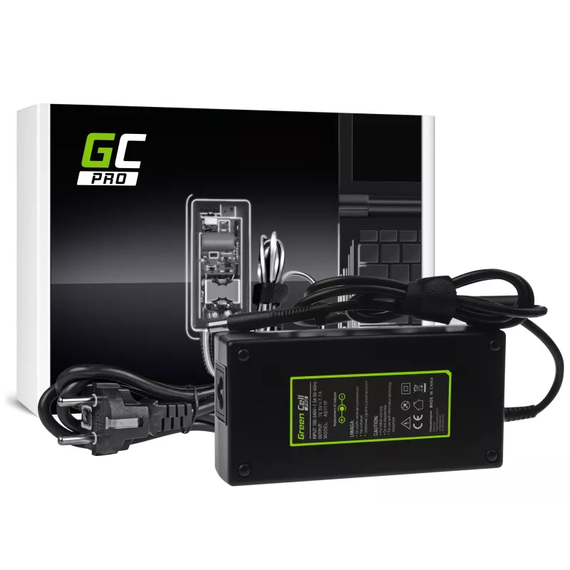 Maitinimo adapteris Green Cell AD111P 150W 19,5V 7,7A universalus nešiojamojo kompiuterio adapteris juodas