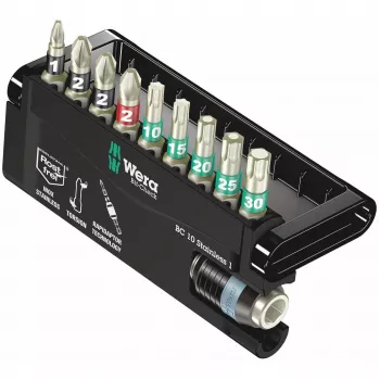 Wera Bit-Check 10 Stainless 1 atsuktuvo antgalių komplektas, 10 dalių