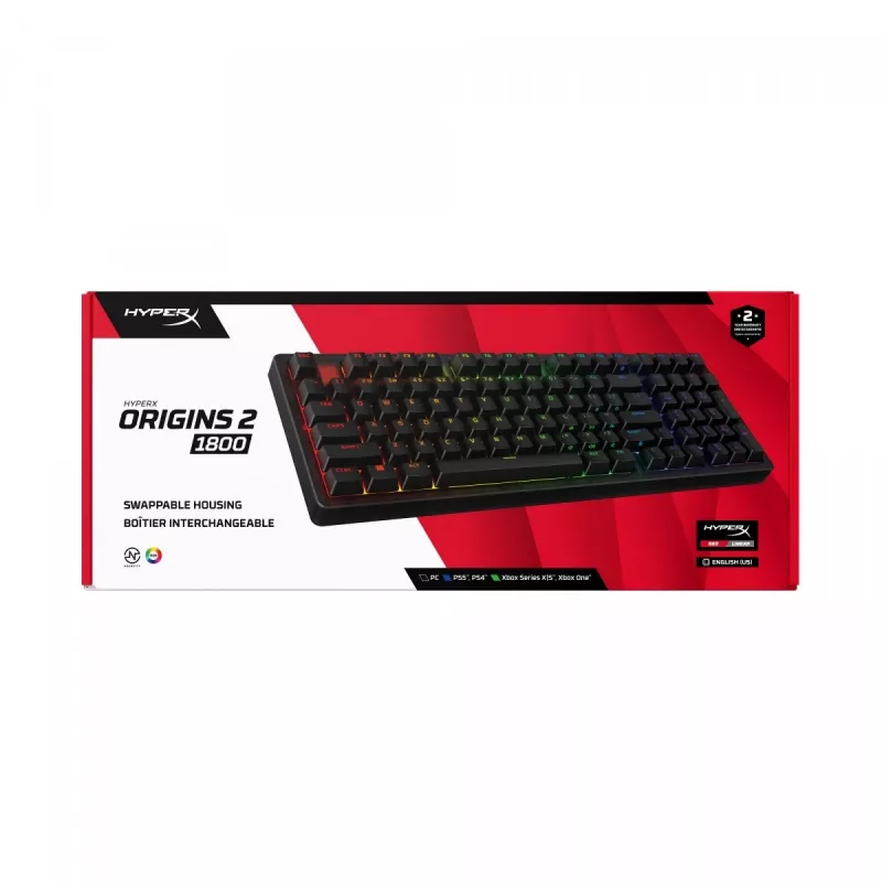 HyperX Origins 2 1800 klaviatūra juoda