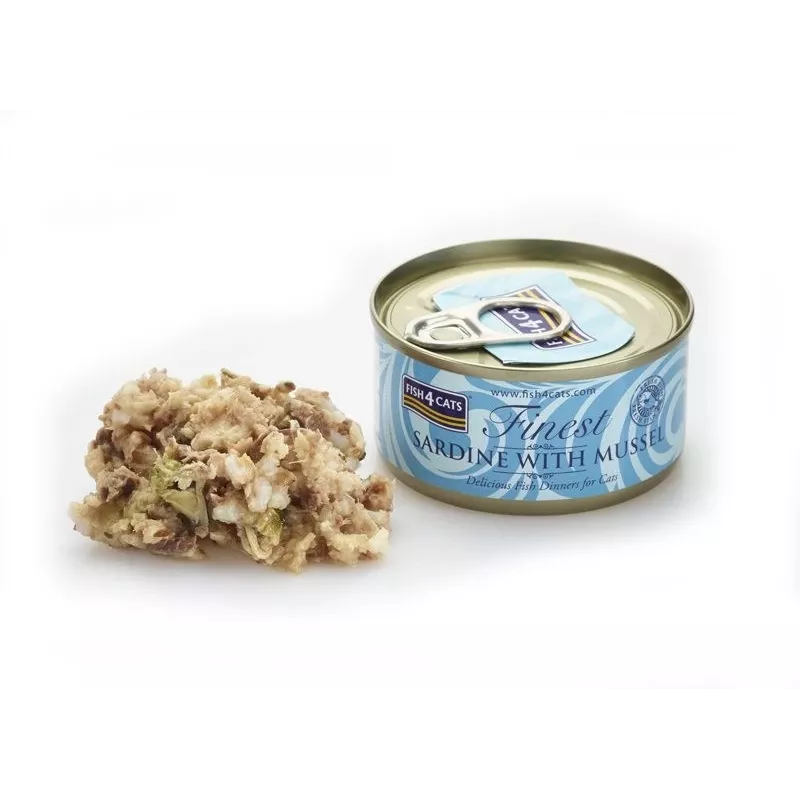 FISH4CATS Sardinės su midijomis šlapias kačių ėdalas 70g