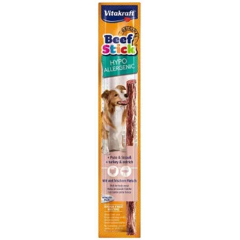 Vitakraft Beef Stick Hypoallergenic – kalakutiena su stručiu, 12 g, vienkartinė pakuotė