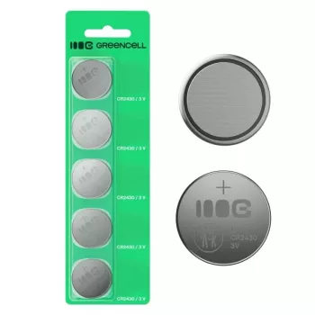 Green Cell CR2430 3V litio monetinė baterija – 5 vnt. pakuotė