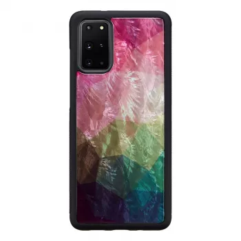 Dėklas iKins Samsung Galaxy S20+ — vandens gėlių raštas, juodas