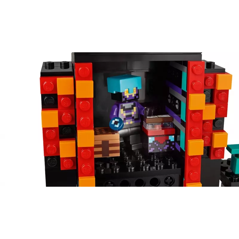 LEGO Minecraft rinkinys 21279 Endermano bokštas, 867 detalių, 2 minifigūrėlės, 450 mm aukštis