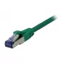 Patch kabelis RJ45 CAT6A 500MHz 15m žalias S-STP (S/FTP) AWG27 LSZH Synergy 21