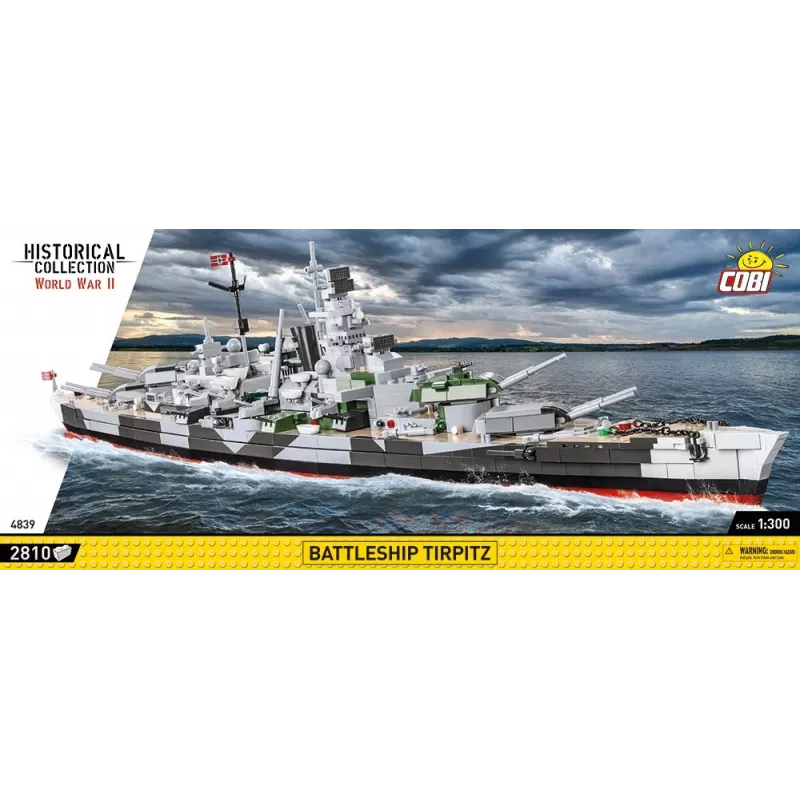 Lėktuvnešio Tirpitz modelis COBI COBI-4839 Konstravimo rinkinys Mastelis 1:300 Ilgis 870 mm Aukštis 215 mm