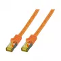 EFB-Elektronik RJ45 jungiamasis kabelis Cat.6A S/FTP LSZH Cat.7 oranžinis 3m