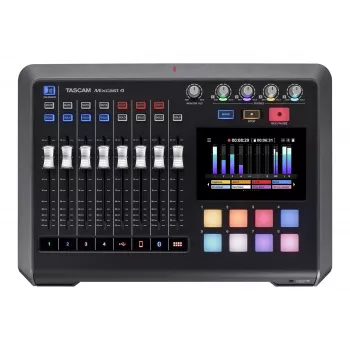Tascam Mixcast 4 – garso maišytuvas podcastų įrašymui