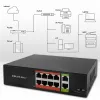 Tinklo jungiklis QOLTEC FAST Ethernet PoE 8xRJ45 su 2xRJ45 uplink (model 52290)
