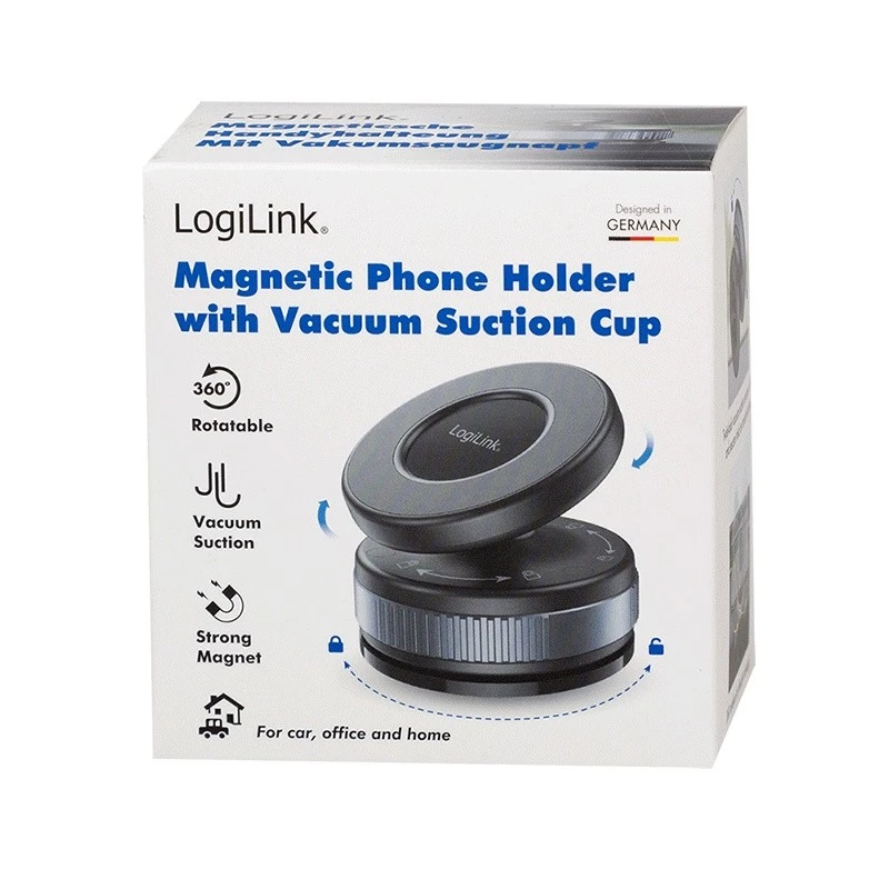Magnetinis telefono laikiklis su vakuuminiu siurbimu
