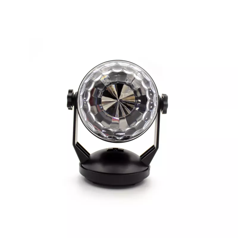 LED disko rutulys DENVER LDB-319 – kompaktiškas LED vakarėlių šviestuvas