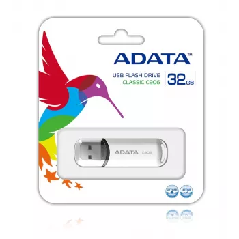 ADATA Classic Series C906 USB atmintukas - 32 GB - USB 2.0 - Baltas